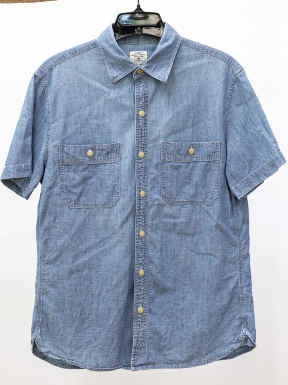 J Crew Short Sleeve Chambray Shirt Small